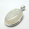 Natural Rainbow Moonstone Pendant | Large Oval Cabochon | 925 Sterling Silver | Strong Blue Flash | Emotional Liberation | Genuine Gems from Crystal Heart Melbourne Australia 1986
