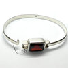 Garnet Gemstone Bracelet | Large oblong faceted gemstone | Looks like a stylish Bangle | Hidden easy Clasp | Meditation | Heart Centred Warmth | Energising | Genuine Gemstones from Crystal Heart Melbourne Australia since 1986