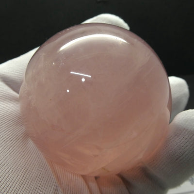 Star Rose Quartz Crystal Ball, 63 mm diameter