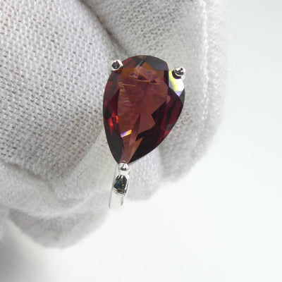 Garnet Earrings | Faceted Teardrops | 925 Sterling Silver | Bezel Set | Open Backs | Energising Stone | Centering | Warm Friendly Fire |  Genuine Gems from Crystal Heart Australia since 1986