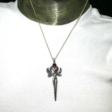 Load image into Gallery viewer, Fairy Goddess Pendant  | Faceted Garnet | 925 Sterling Silver | LOTR Arwen Aragorn | Genuine Gems from Crystal Heart Melbourne Australia since 1986