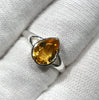 Citrine Ring | Faceted Teardrop | 925 Sterling Silver | Bezel Set |  US Size 6, 7, 8, 9, 10 | | Abundant Energy Repel Negativity | Engender Confidence | Aries Gemini | Leo | Genuine Gems from Crystal Heart Melbourne Australia  since 1986
