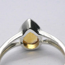 Load image into Gallery viewer, Citrine Ring | Faceted Teardrop | 925 Sterling Silver | Bezel Set |  US Size 6, 7, 8, 9, 10 | | Abundant Energy Repel Negativity | Engender Confidence | Aries Gemini | Leo | Genuine Gems from Crystal Heart Melbourne Australia  since 1986
