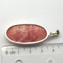 Load image into Gallery viewer, Rhodochrosite Pendant | Rich Salmon Red white inclusions | translucent | 925 Sterling Silver Setting with open back | Deep compassion, wish fulfillment | Genuine Gems from Crystal Heart Melbourne Australia since 1986