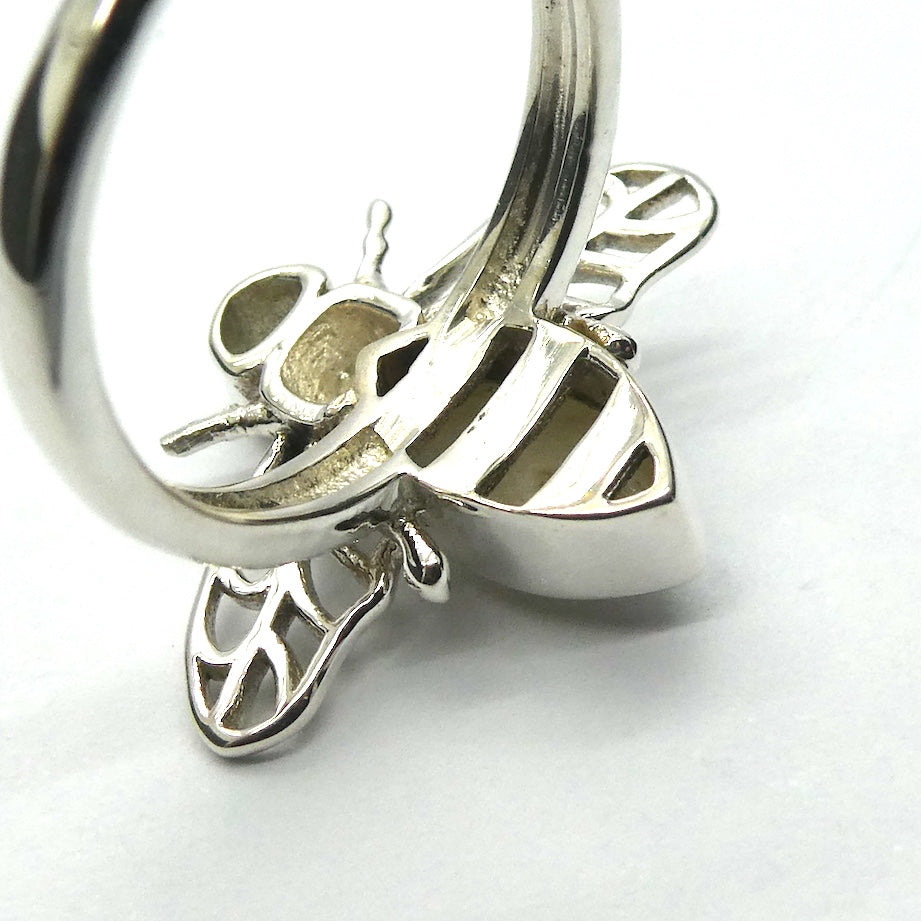 Freshwater Pearl Ring & Earrings | Bee Motif | 925 Sterling Silver | Genuine Gems from Crystal Heart Melbourne Australia since 1986
