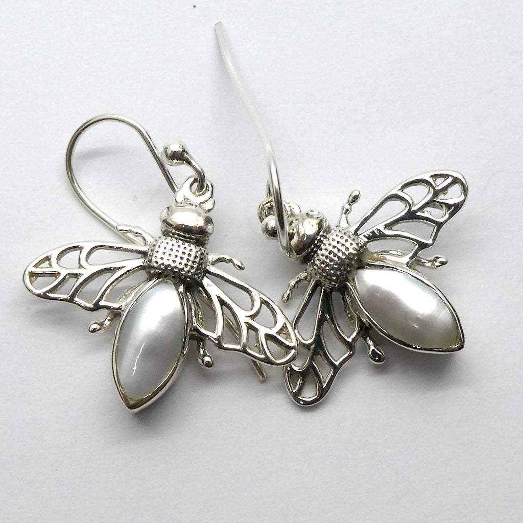 Freshwater Pearl Ring & Earrings | Bee Motif | 925 Sterling Silver | Genuine Gems from Crystal Heart Melbourne Australia since 1986

