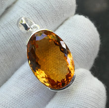 Load image into Gallery viewer, Citrine Gemstone Pendant | Faceted AAA Oval | Deep natural honey | 925 Sterling Silver  | Genuine Gems from Crystal Heart Melbourne Australia since 1986
