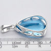 Blue Topaz Pendant | Flawless Faceted Teardrop | 925 Sterling Silver | Uplift Spirit | Clear Mental Fatigue | Crystal Heart Melbourne Australia since 1986