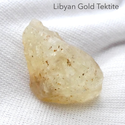 Authentic Raw Natural Libyan Gold Tektite Specimen | Libyan Glass | Golden Healing Light | Universal Healing | Genuine Gems frm Crystal Heart Australia Est 1986