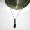 Moldavite over Black Tourmaline Crystal  Pendant | 925 Sterling Silver | Empower Physical | Intense Transformation | Genuine Gems from Crystal Heart Melbourne Australia 1986 