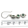 Malachite Earrings | 3 rounds dangling | 925 Sterling Silver | Dainty | Feminine Power | Detox | Empower | Crystal Heart Melbourne Australia since 1986