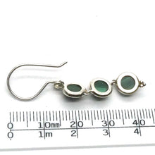 Load image into Gallery viewer, Malachite Earrings | 3 rounds dangling | 925 Sterling Silver | Dainty | Feminine Power | Detox | Empower | Crystal Heart Melbourne Australia since 1986