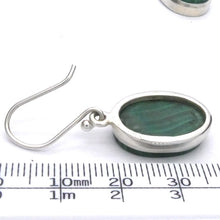 Load image into Gallery viewer, Malachite Earring | Oval Cabochons | Bezel Set | 925 Sterling Silver | Empower the Feminine | Detox | Empower | Crystal Heart Melbourne Australia since 1986