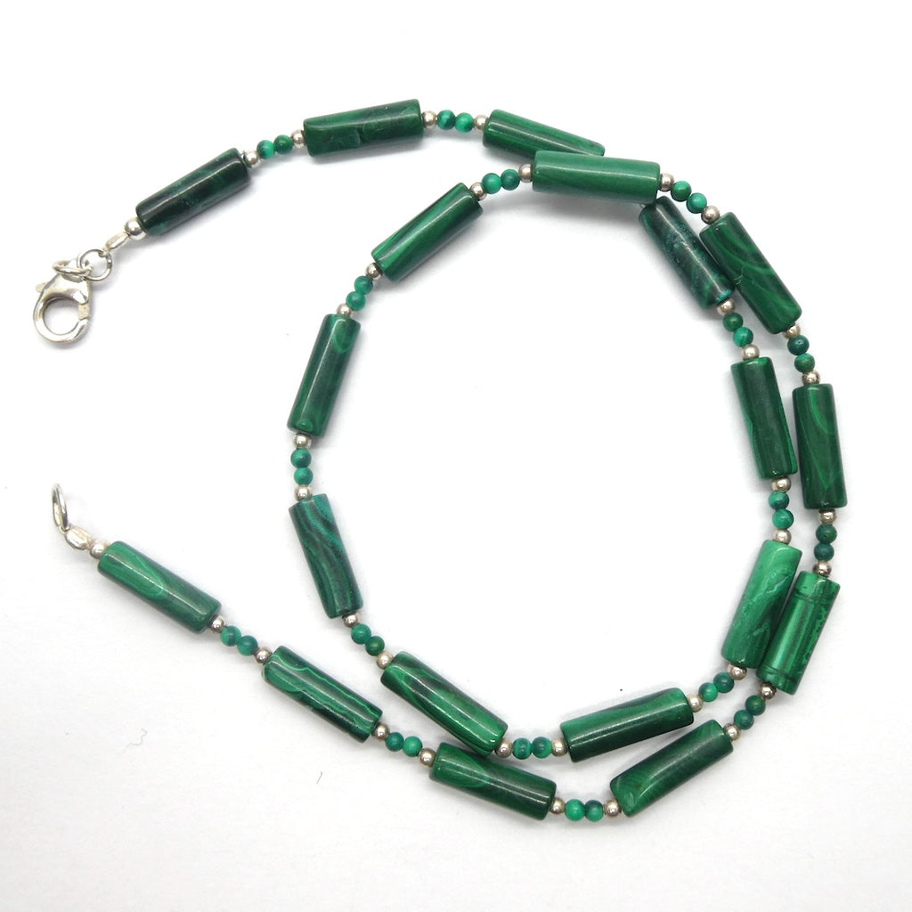 Malachite Bead Necklace | 925 Sterling Silver Findings | Empower the Feminine | Detox | Empower | Crystal Heart Melbourne Australia since 1986