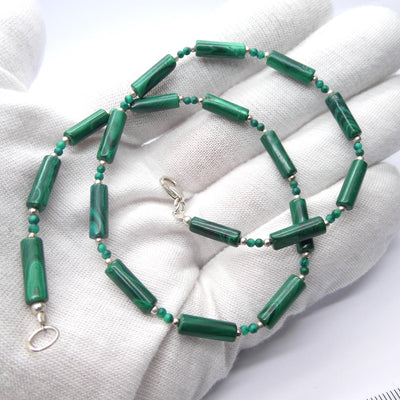 Malachite Bead Necklace | 925 Sterling Silver Findings | Empower the Feminine | Detox | Empower | Crystal Heart Melbourne Australia since 1986