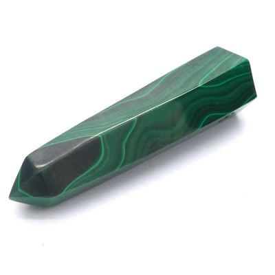 Malachite Pendant | Plain Double Point with hole drilled for chain | Highly Polished | Congo | Genuine Gems, Crystal Heart Melbourne Australia est 1986