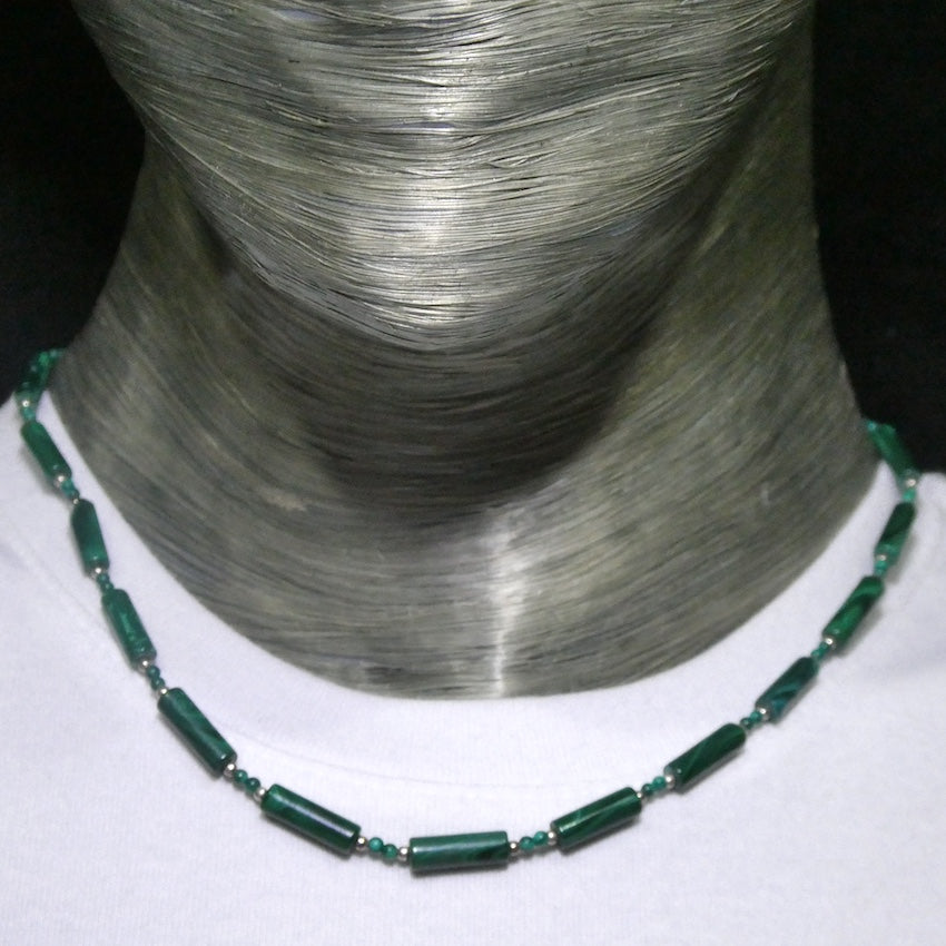 Malachite Bead Necklace | 925 Sterling Silver Findings | Empower the Feminine | Detox | Empower | Crystal Heart Melbourne Australia since 1986
