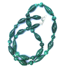 Load image into Gallery viewer, Malachite Necklace with 925 Sterling Silver