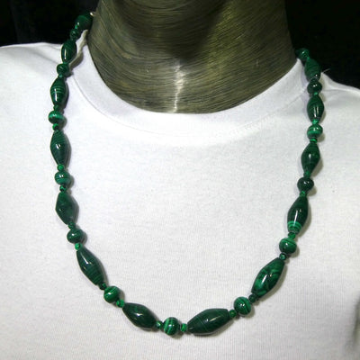 Malachite Necklace with 925 Sterling Silver