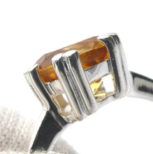 Load image into Gallery viewer, Citrine Ring | Faceted Round | 925 Sterling Silver | Prong Setting | US Size 8 or 10 |Positive Abundance Energy | Confidence | Crystal Heart  Australia 1986
