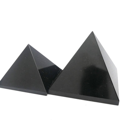 Black Onyx Pyramid | Balance Material and Spiritual | Manifest vision | Personally Empowering | Genuine Gems from Crystal Heart Melbourne Australia since 1986