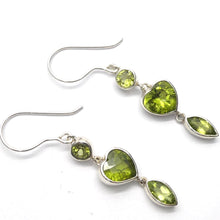 Load image into Gallery viewer, Dainty Peridot Earrings | Faceted Heart, Round &amp; Marquis| 925 Sterling Silver | Joyful Heart Luck Prosperity | Genuine Gems Crystal Heart Australia since 1986