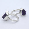 Amethyst Ring | Raw Uncut nugget | Gem Quality | 925 Silver | US Size 5 or 9 | Genuine Gems from Crystal Heart Melbourne Australia since 1986