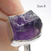 Amethyst Ring | Raw Uncut nugget | Gem Quality | 925 Silver | US Size 7 or 8 | Genuine Gems from Crystal Heart Melbourne Australia since 1986