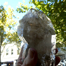 Load image into Gallery viewer, Large  Elestial  Point | Cut Base Generator | Skeletal | Mellow Smoky | Celestial Shaman Stone | Genuine gems from Crystal Heart Australia since 1986