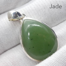 Load image into Gallery viewer, Nephrite Jade Pendant | Teardrop Cabochon | 925  Silver | Translucency | Refined Heart Energy | Harmony | Health | Crystal Heart Melbourne Australia since 1986