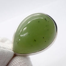 Load image into Gallery viewer, Nephrite Jade Pendant | Teardrop Cabochon | 925  Silver | Translucency | Refined Heart Energy | Harmony | Health | Crystal Heart Melbourne Australia since 1986