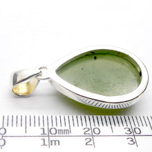 Load image into Gallery viewer, Nephrite Jade Pendant | Teardrop Cabochon | 925  Silver | Translucency | Refined Heart Energy | Harmony | Health | Crystal Heart Melbourne Australia since 1986