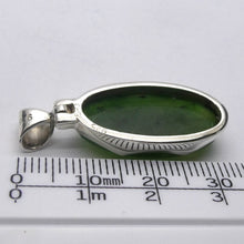 Load image into Gallery viewer, Nephrite Jade Pendant | Oval Cabochon | 925 Sterling Silver | Good colour and Translucency | Refined Heart Energy | Genuine Gems from Crystal Heart Melbourne Australia since 1986