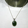 Jade Pendant, Oval Cabochon, 925 Sterling Silver, g2