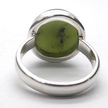 Load image into Gallery viewer, Nephrite Jade Ring | Round Cabochon | 925 Sterling Silver | US Size 8.75 | AUS Size R | Refined Heart Energy | Crystal Heart Melbourne Australia since 1986