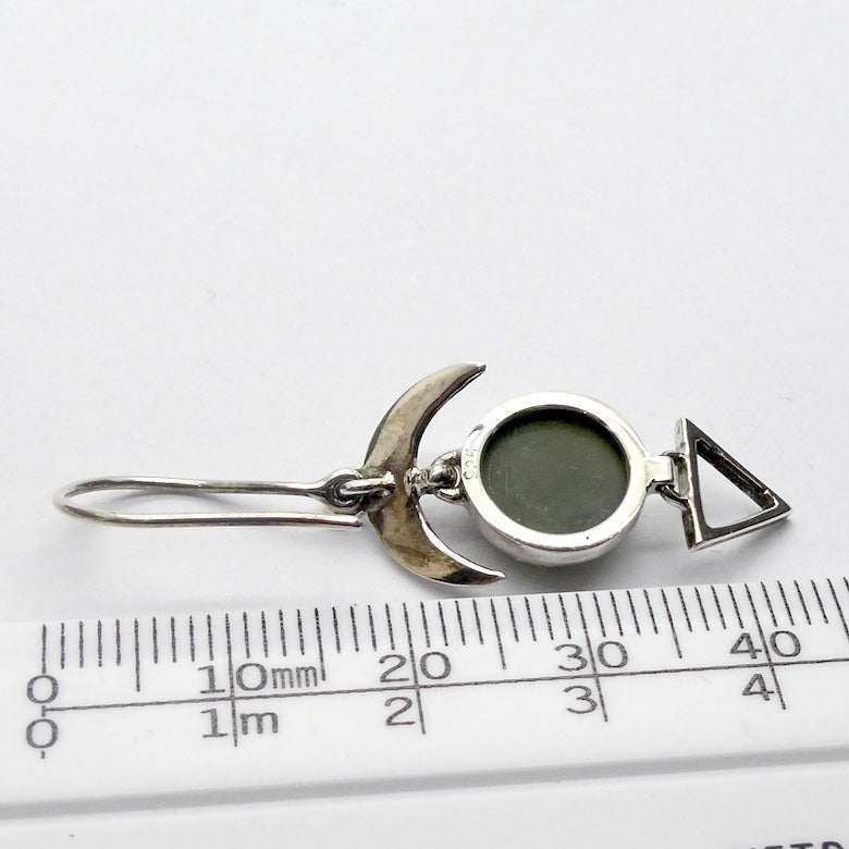 Nephrite Jade Pendant Earring | Dainty Set | 925 Sterling Silver | Good colour and Translucency | Refined Heart Energy | Genuine Gems from Crystal Heart Melbourne Australia since 1986