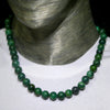 Myanmar Jade Necklace | 10 mm beads by 44 cm long | Sterling Silver Clasp | Strong green| Heart Healing | Crystal Heart Melbourne Australia since 1986