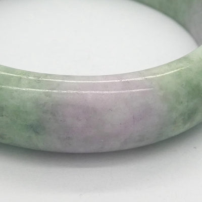  Jade Bangle | Myanmar Jadeite | Green, White, Lilac | Heart and Spirit Healing | Taurus Gemini Libra | Genuine Gems Crystal Heart Melbourne Australia est 986