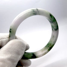Load image into Gallery viewer,  Jade Bangle | Myanmar Jadeite | Green, White, Lilac | Heart and Spirit Healing | Taurus Gemini Libra | Genuine Gems Crystal Heart Melbourne Australia est 986