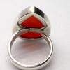 Carnelian Ring | Large Teardrop Cabochon | 925 Sterling Silver | Good Colour & translucency | Creativity Focus | Crystal Heart Melbourne Australia est 1986 |
