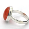 Carnelian Ring | Oval Cabochon | 925 Sterling Silver | US Size 9 | Good Colour & translucency | Creativity Focus | Crystal Heart Melbourne Australia est 1986 |