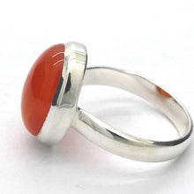 Load image into Gallery viewer, Carnelian Ring | Oval Cabochon | 925 Sterling Silver | US Size 9 | Good Colour &amp; translucency | Creativity Focus | Crystal Heart Melbourne Australia est 1986 |