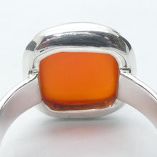 Load image into Gallery viewer, Carnelian Ring | Square Cabochon | 925 Sterling Silver | US Size 7 | Good Colour &amp; translucency | Creativity Focus | Crystal Heart Melbourne Australia est 1986 |