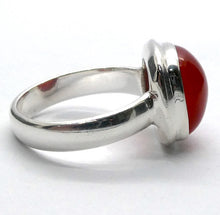 Load image into Gallery viewer, Carnelian Ring | Square Cabochon | 925 Sterling Silver | US Size 7 | Good Colour &amp; translucency | Creativity Focus | Crystal Heart Melbourne Australia est 1986 |