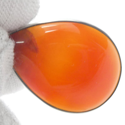 Carnelian Pendant |Teardrop Cabochon | 925 Sterling Silver | Good Colour & translucency | Creativity Focus | Crystal Heart Melbourne Australia est 1986 |
