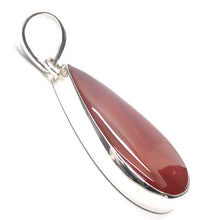 Load image into Gallery viewer, Carnelian Pendant | Teardrop Cabochon | 925 Sterling Silver | Good Colour &amp; translucency | Creativity Focus | Crystal Heart Melbourne Australia est 1986 |
