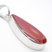 Load image into Gallery viewer, Carnelian Pendant | Teardrop Cabochon | 925 Sterling Silver | Good Colour &amp; translucency | Creativity Focus | Crystal Heart Melbourne Australia est 1986 |