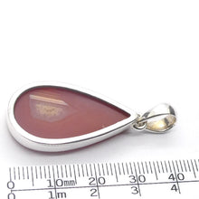 Load image into Gallery viewer, Carnelian Pendant | Teardrop Cabochon | 925 Sterling Silver | Good Colour &amp; translucency | Creativity Focus | Crystal Heart Melbourne Australia est 1986 |