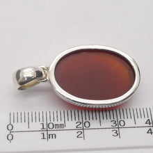 Load image into Gallery viewer, Carnelian Pendant | Oval Cabochon | 925 Sterling Silver | Good Colour &amp; translucency | Creativity Focus | Crystal Heart Melbourne Australia est 1986 |