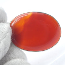 Load image into Gallery viewer, Carnelian Pendant | Oval Cabochon | 925 Sterling Silver | Good Colour &amp; translucency | Creativity Focus | Crystal Heart Melbourne Australia est 1986 |